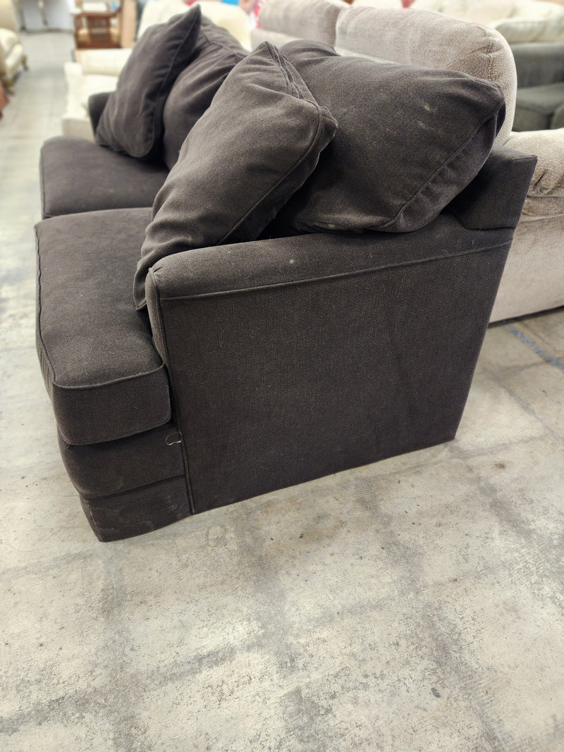 Cozy Charcoal Upholstered Loveseat