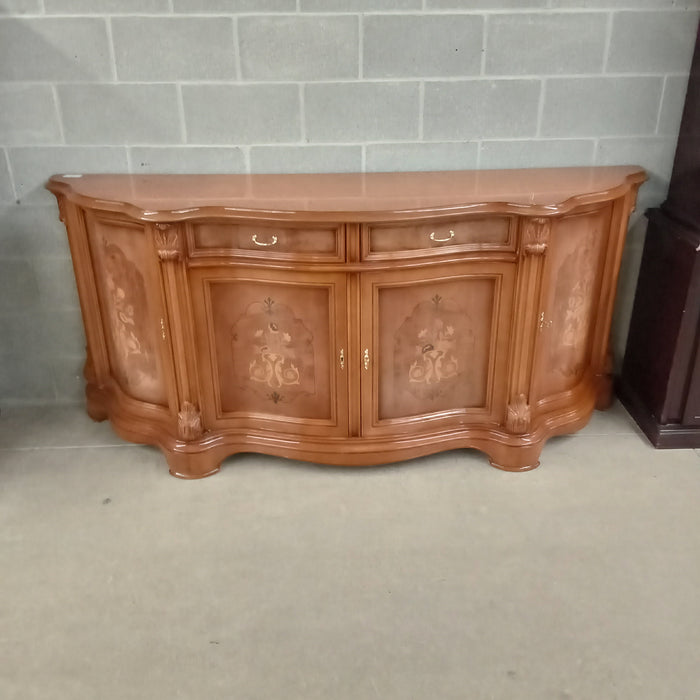 Tradition Carved Buffet/Credenza Cabinet with Black Accent #FC18