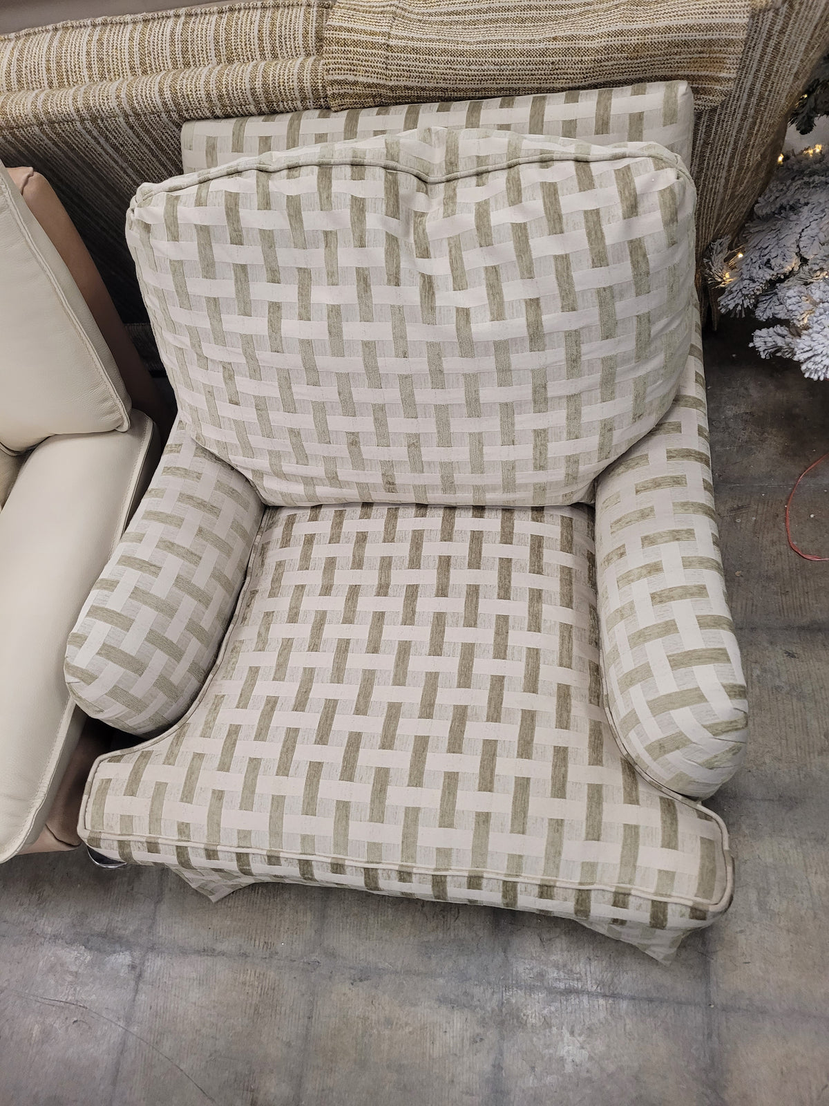Woven Basket-Weave Patterned Armchair