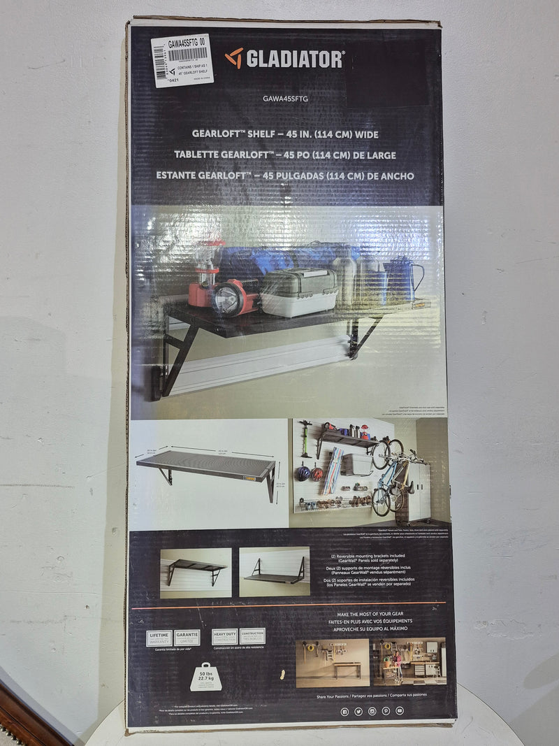 Gladiator Premier Series 45" W x 20" D GearLoft Steel Garage Shelf