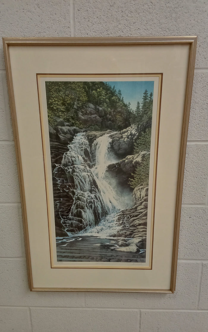 20"W "Water Fall" Limited Edition Print - Framed