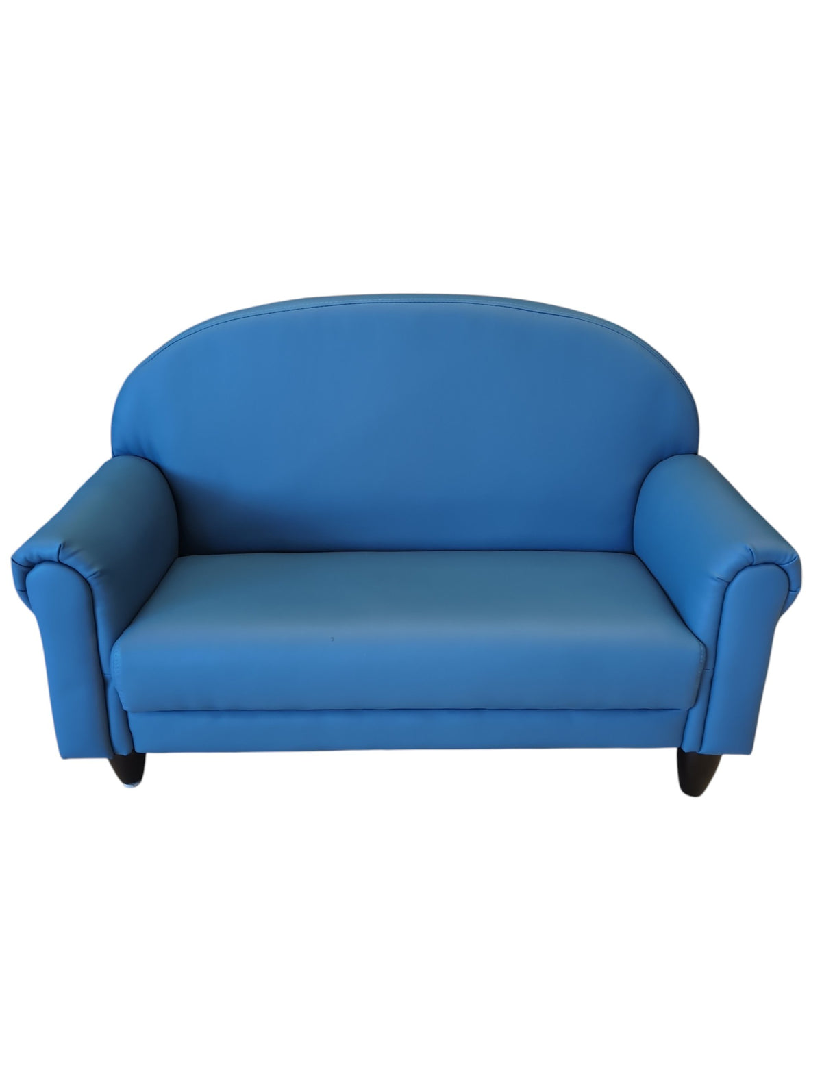 Children's Leather Sofa - Deep Water Blue