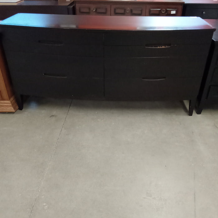 Black Wood Finish Multiple Drawer Credenza #RS2