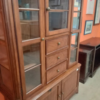 53"W 2-Piece Wooden Display Cabinet