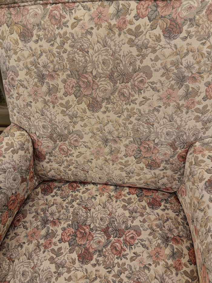 Victorian Meadow Wingback Chair and Ottoman