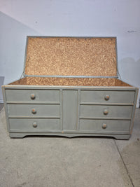Distressed Blanket Box on Casters