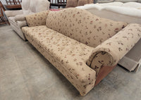 Light Tan Floral 3-Seater Sofa