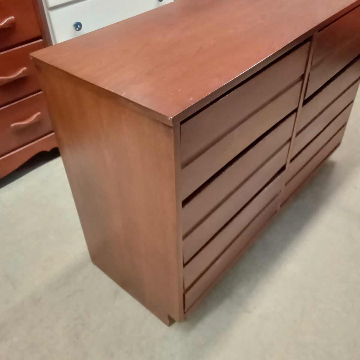 44"W 6-Drawer Wooden Dresser