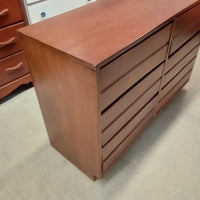 44"W 6-Drawer Wooden Dresser
