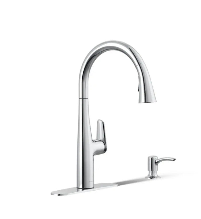 Kohler Easmor Pull Down  Kitchen Faucet in Chrome