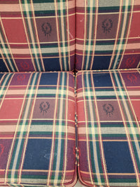 Multicolored Plaid 3 Seater Sofa