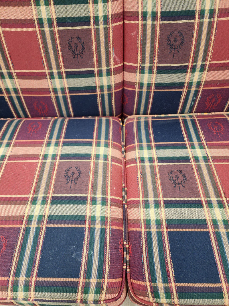 Multicolored Plaid 3 Seater Sofa