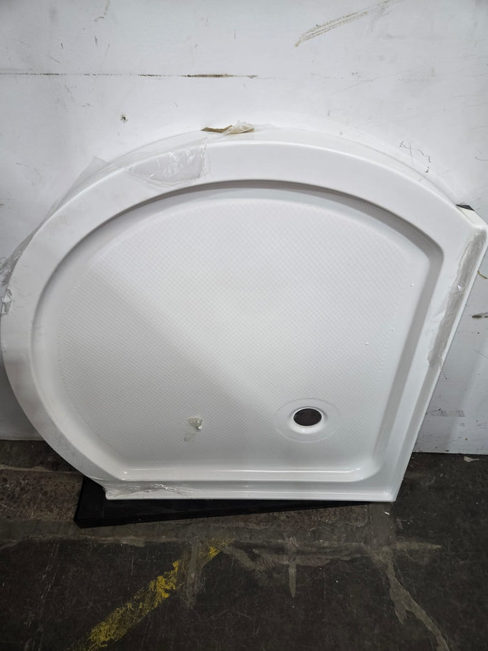 White Quadrant-Shaped Shower Base