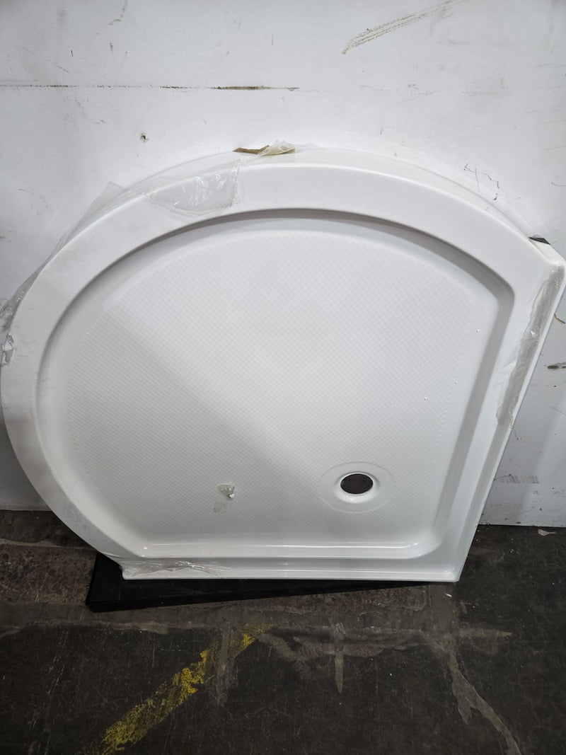 White Quadrant-Shaped Shower Base