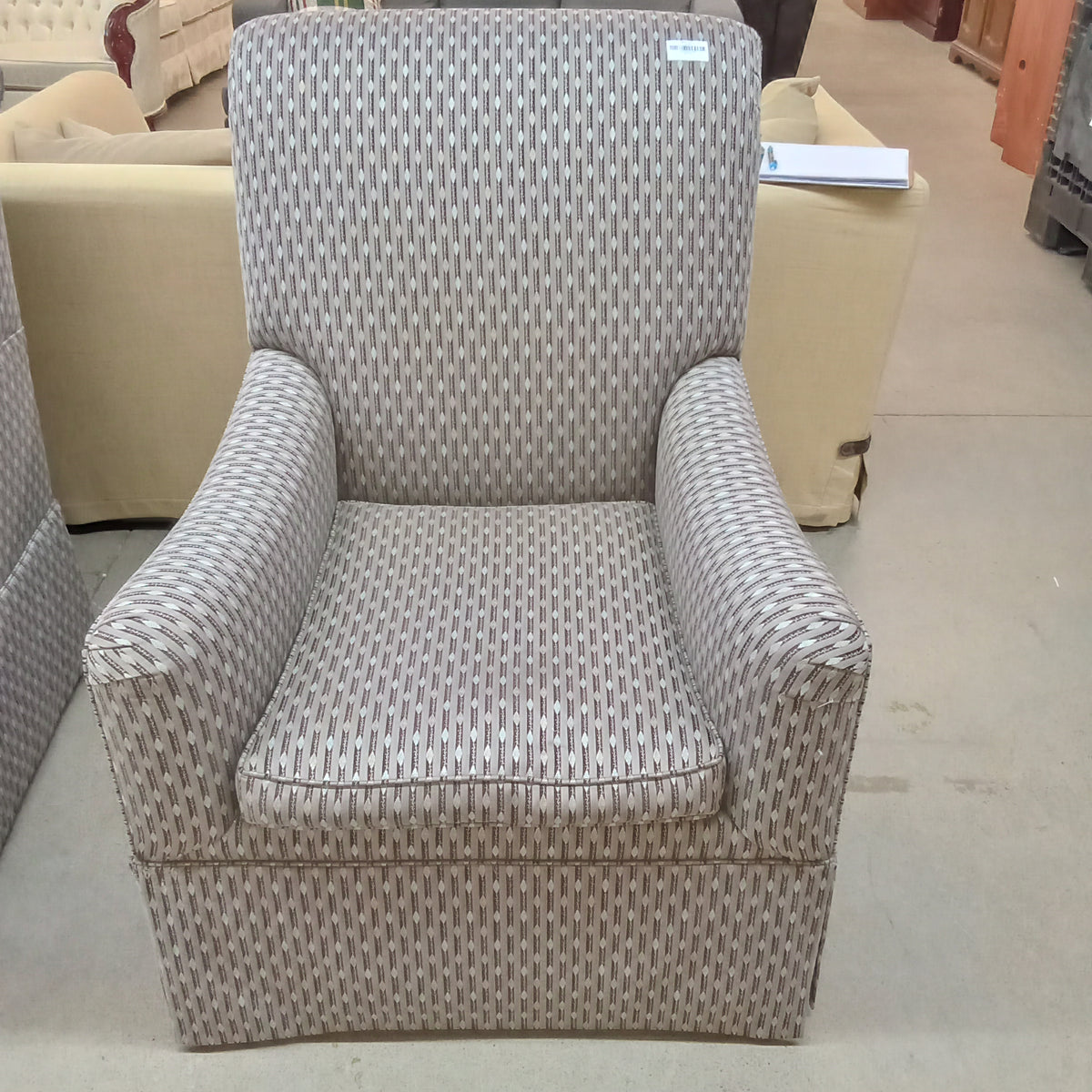 31"W Gray Arm Chair