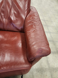 Reddish Brown Faux Leather Recliner