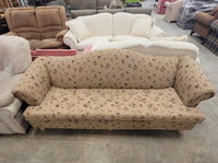 Light Tan Floral 3-Seater Sofa