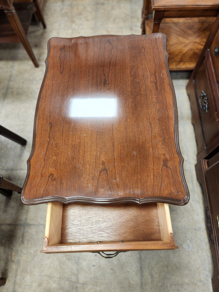 Dark Wood 1 Drawer Nightstand