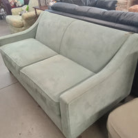 68"W Sea Foam Green Love Seat