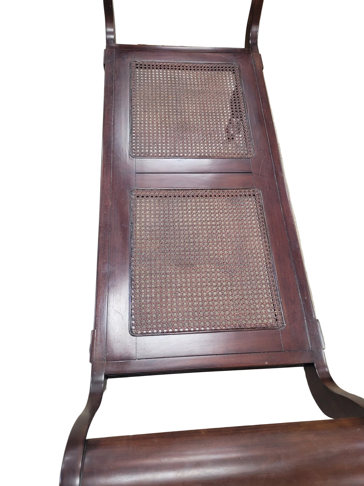 Regency-Style Mahogany Bench W/Cane Seats