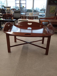 31"W Wooden Coffee Tray Table