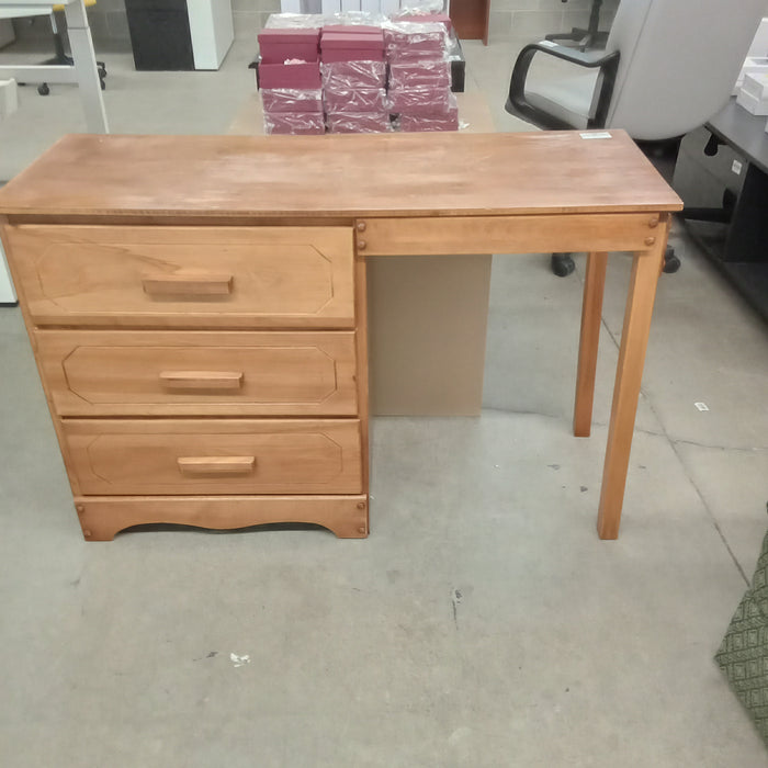 45"W Single Pedestal Desk in Wood