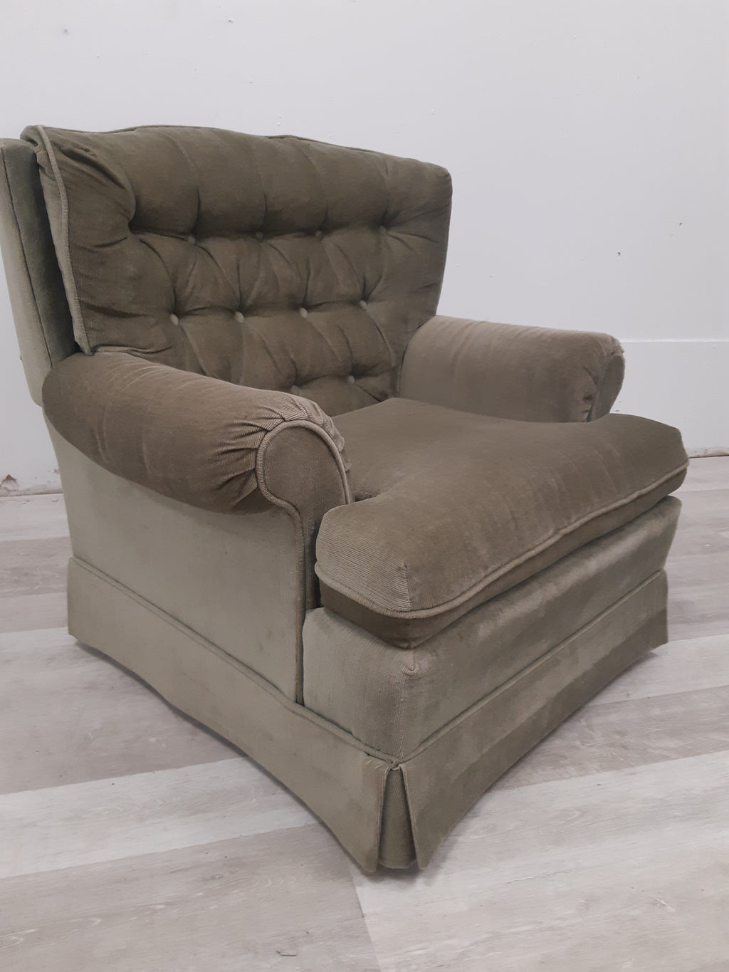 Green Corduroy Arm Chair