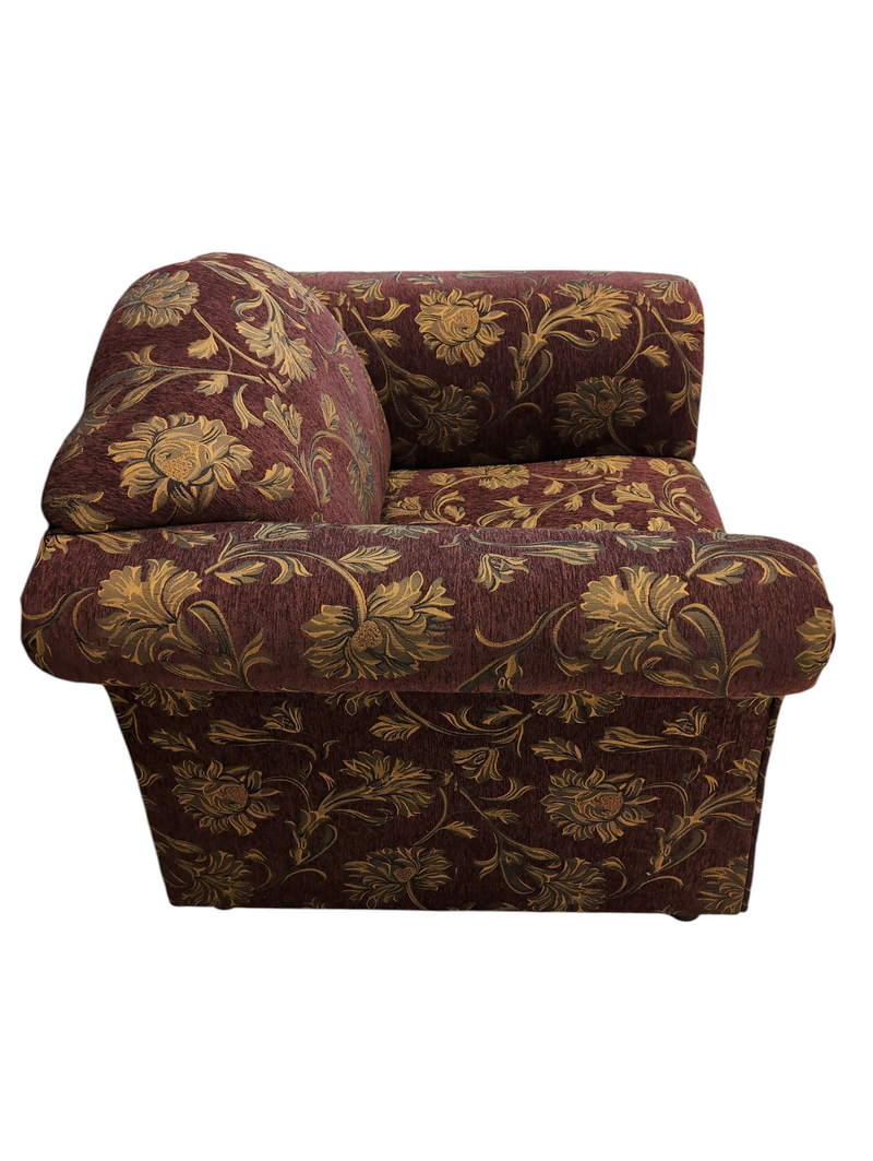Burgundy Gold Armchair