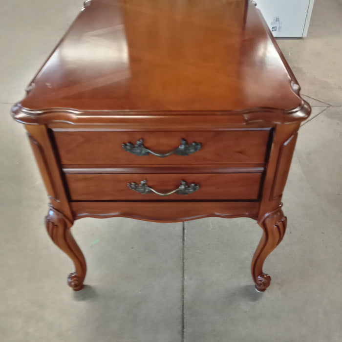 22"W Wood Side Table with Single Drawer