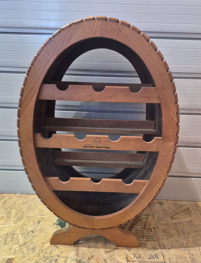 10 Bottle Wooden Barrel Wine Rack Made In Spain Hijos De Antonio Alguacil
