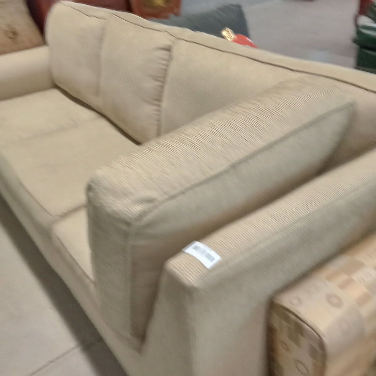 90"W 3-Seat Sofa in Beige
