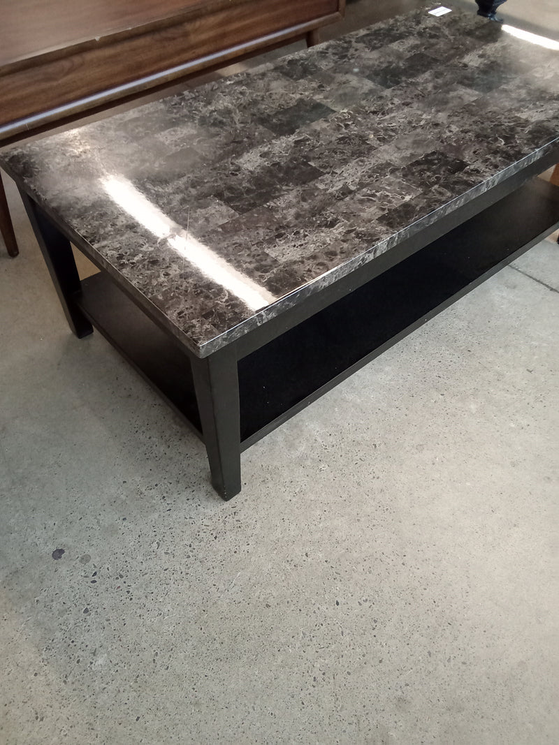 48"W Faux Marble Coffee Table