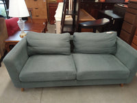 72" W Grey Fabric Sofa