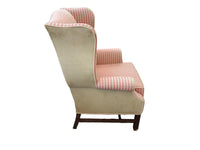 Red/Beige Wing Chair