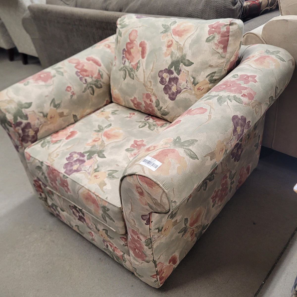 40"W Floral Armchair