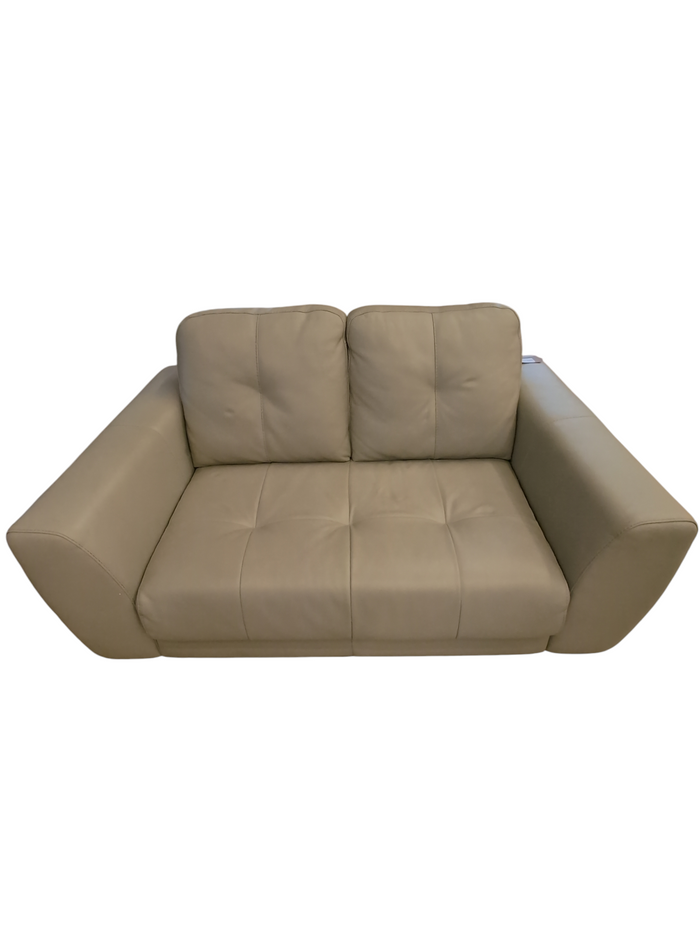 David Divani Beige Leather Sofa