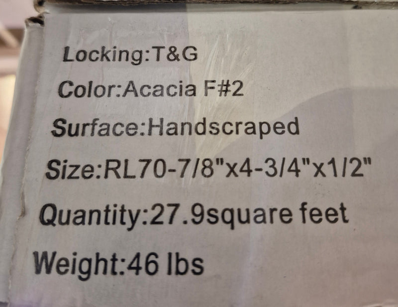 Hand Scraped Engineered Wood Flooring - - Acacia (Brown Mix) 27.9 sqft / box