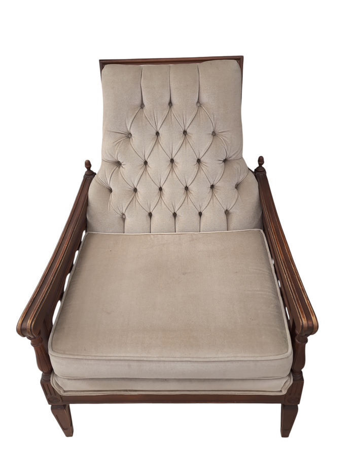 Brown Tufted Armchair