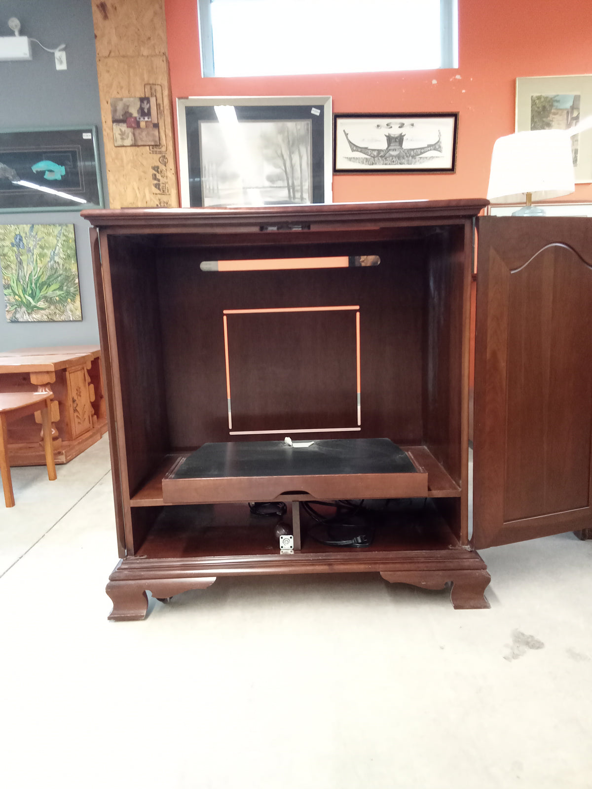 23"W Solid Wood TV Cabinet