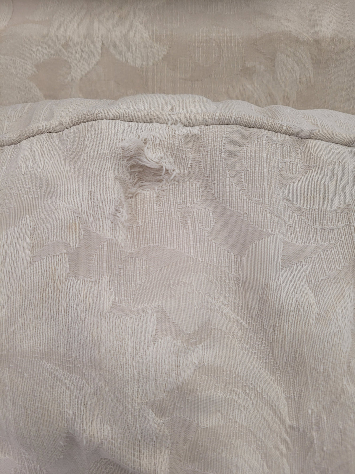 Cream Floral Loveseat