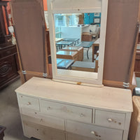 56"W 7-Drawer Dresser with Mirror