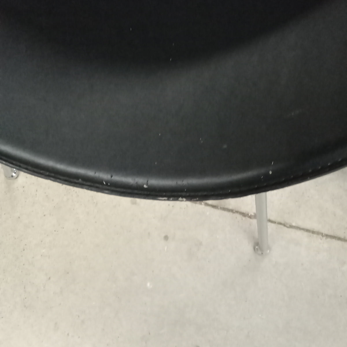 30"W Leather Accent Chair - Black
