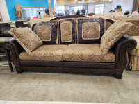 Traditional Style Dark Brown Sofa