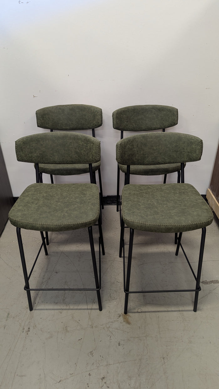 Set of 4 Green Barstools
