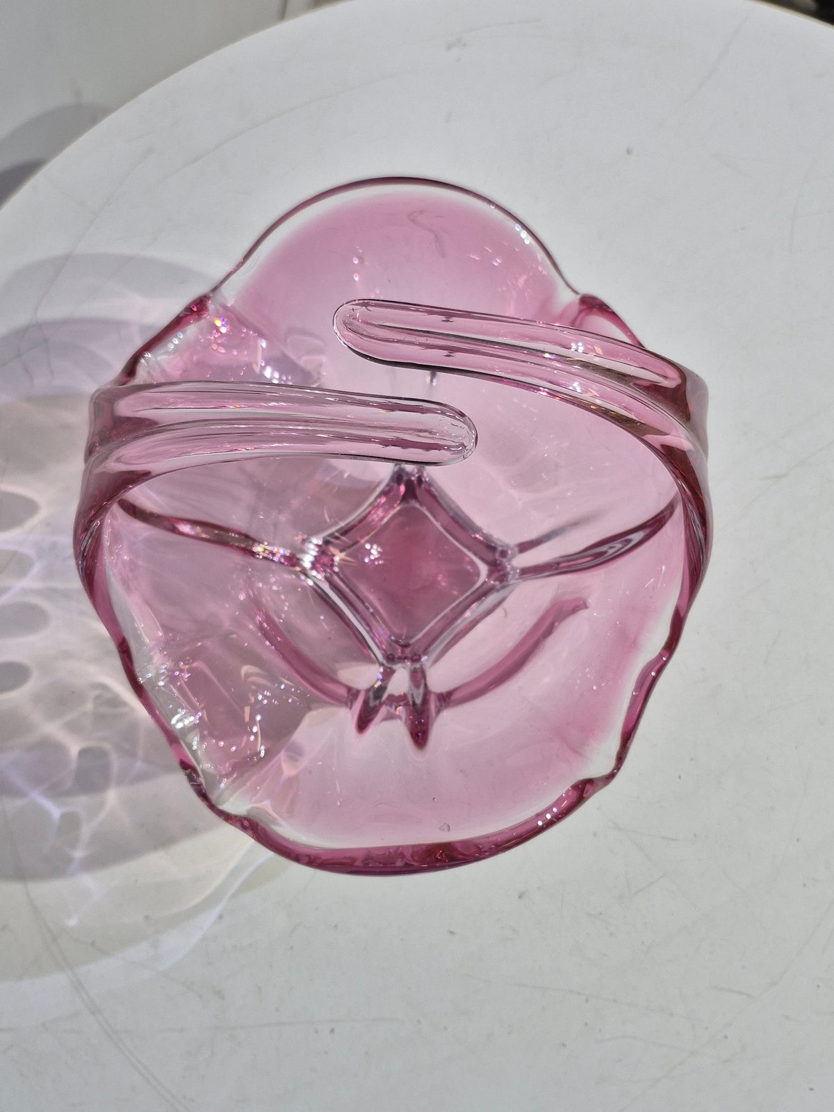 Pink Crystal Bowl - - Rainbow Bohemia