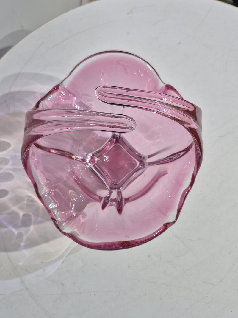 Pink Crystal Bowl - - Rainbow Bohemia