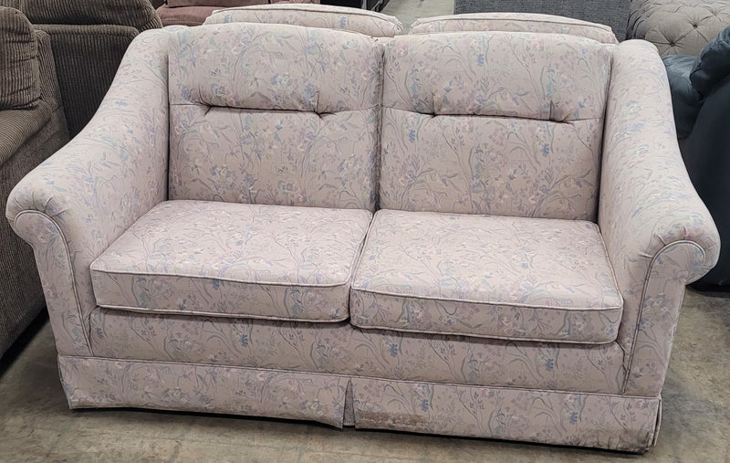 Light Pastel Floral-Patterned Loveseats