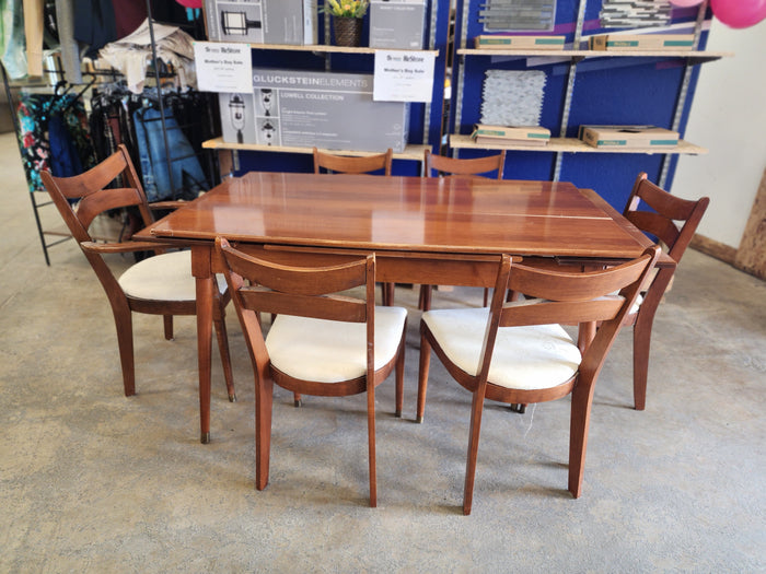 Wooden 7 Piece Draw Leaf Dining Set