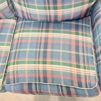 63"W Love Seat in Tartan Fabric