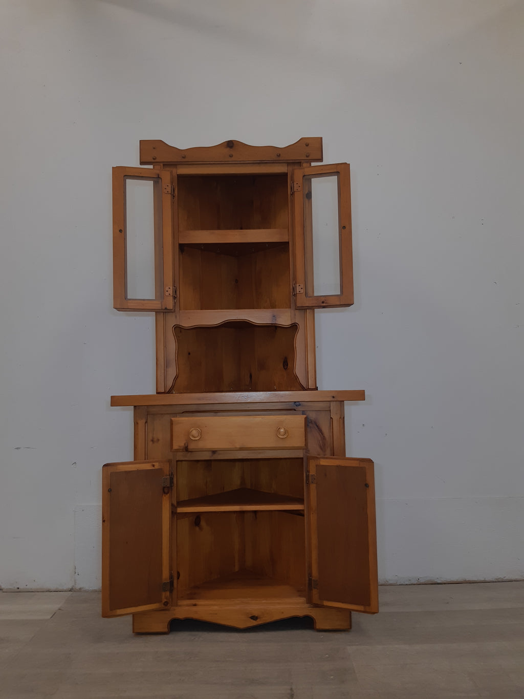 40" Solid Wood Corner Cabinet